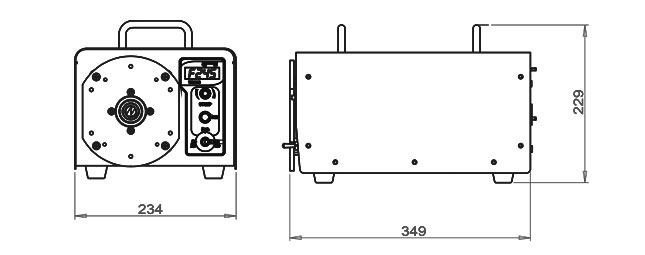 WG600S工業(yè)調(diào)速型蠕動泵尺寸圖